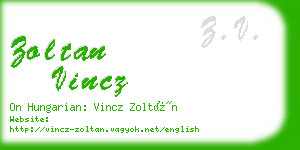 zoltan vincz business card